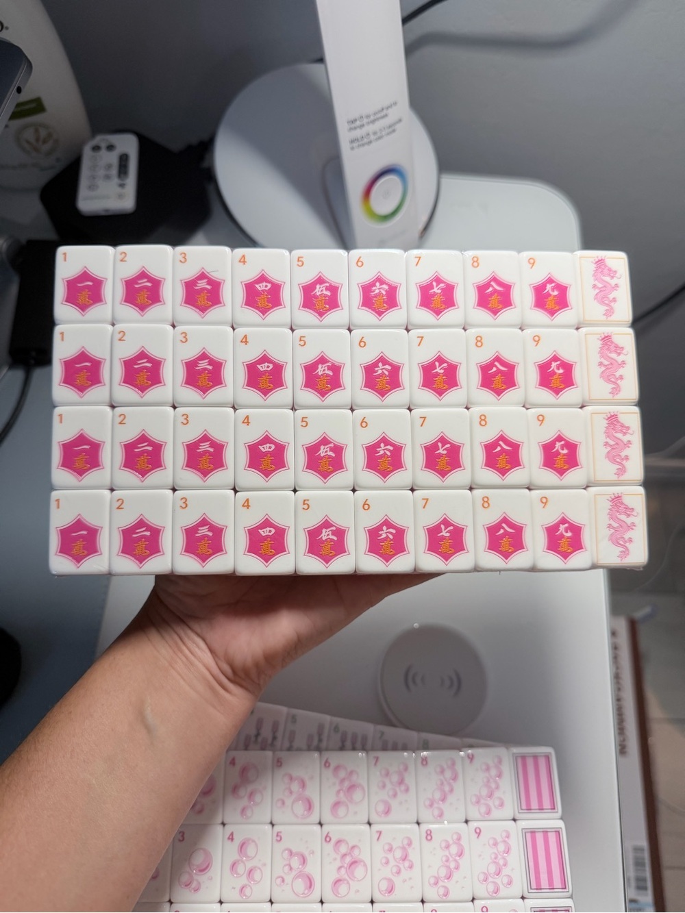 Pink Mahjong Tile Set - Picture 3 of 10